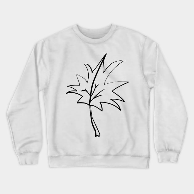 Maple Leaf - Outline Crewneck Sweatshirt by Kat C.